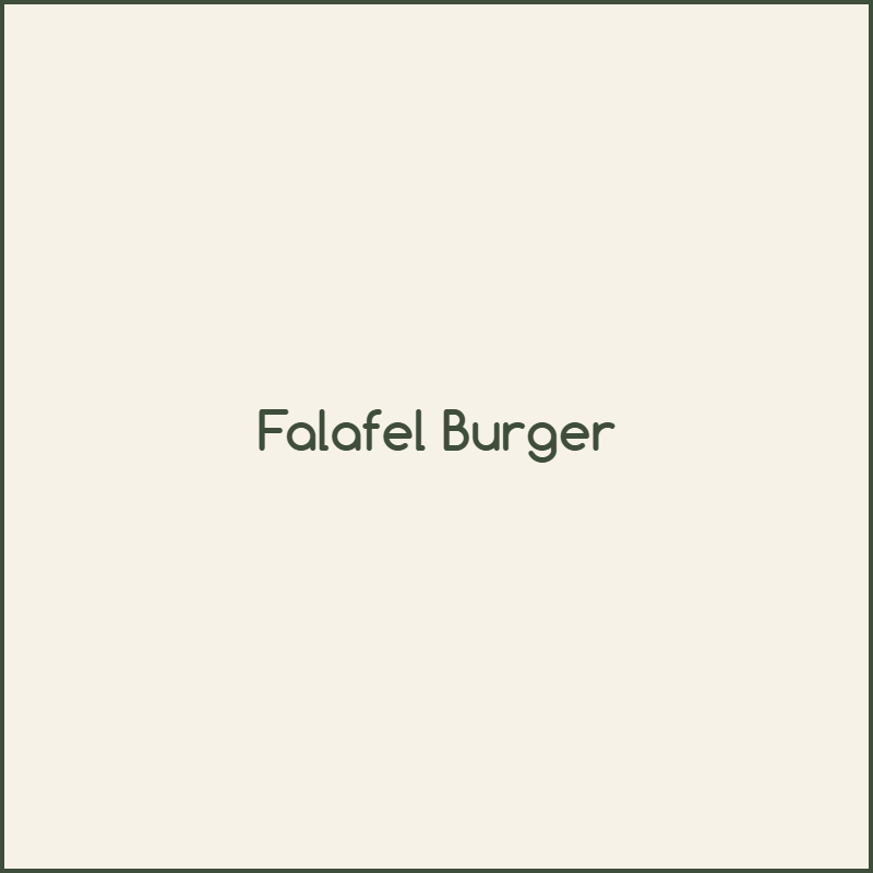 Falafel Burger