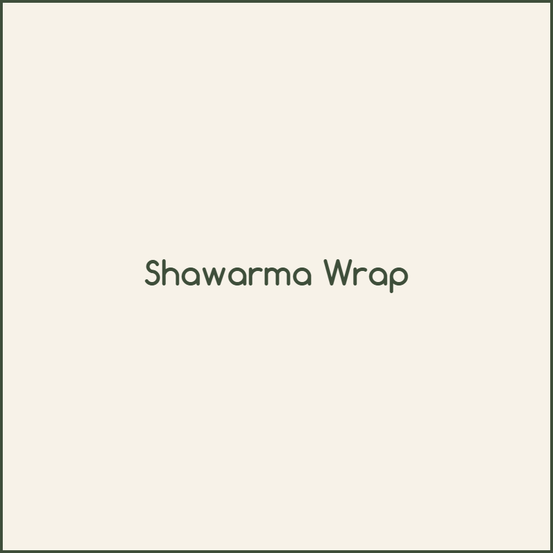 Shawarma Wrap