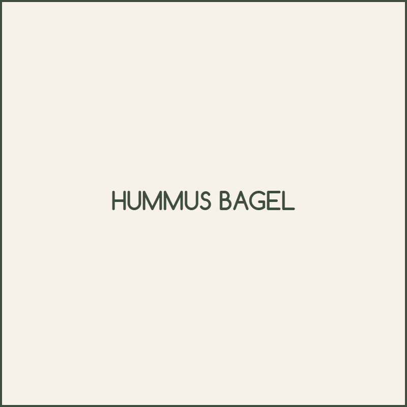 [DESAYUNOS] HUMMUS BAGEL